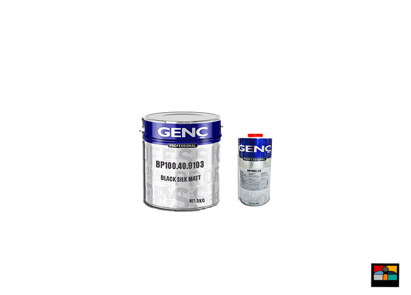 رنگ پلی یورتان مشکی نیمه مات گنج ترکیه 3.750 کیلویی کد bp100.40